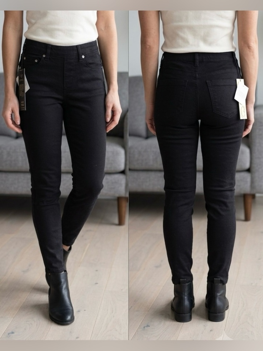 DG2 by Diane Gilman Black High-Rise Skinny Jeans